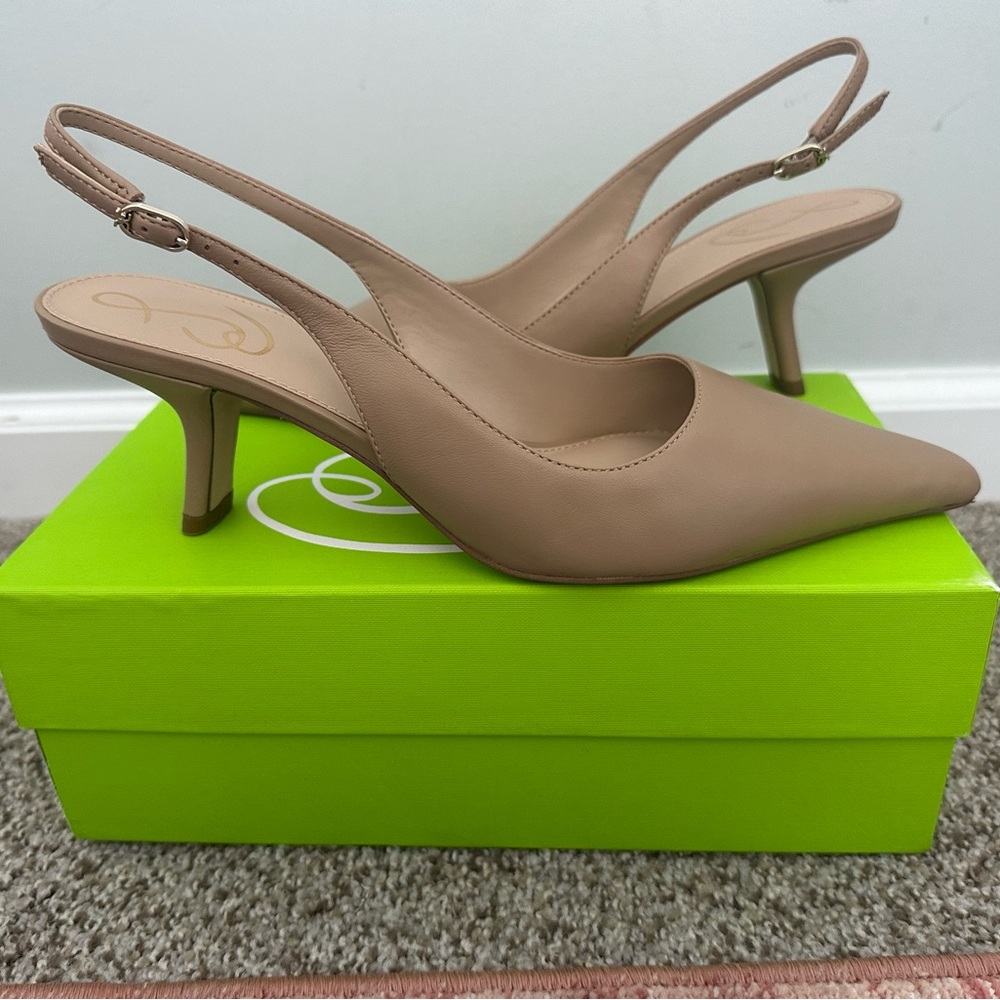 Elegant Tan Slingback Heels